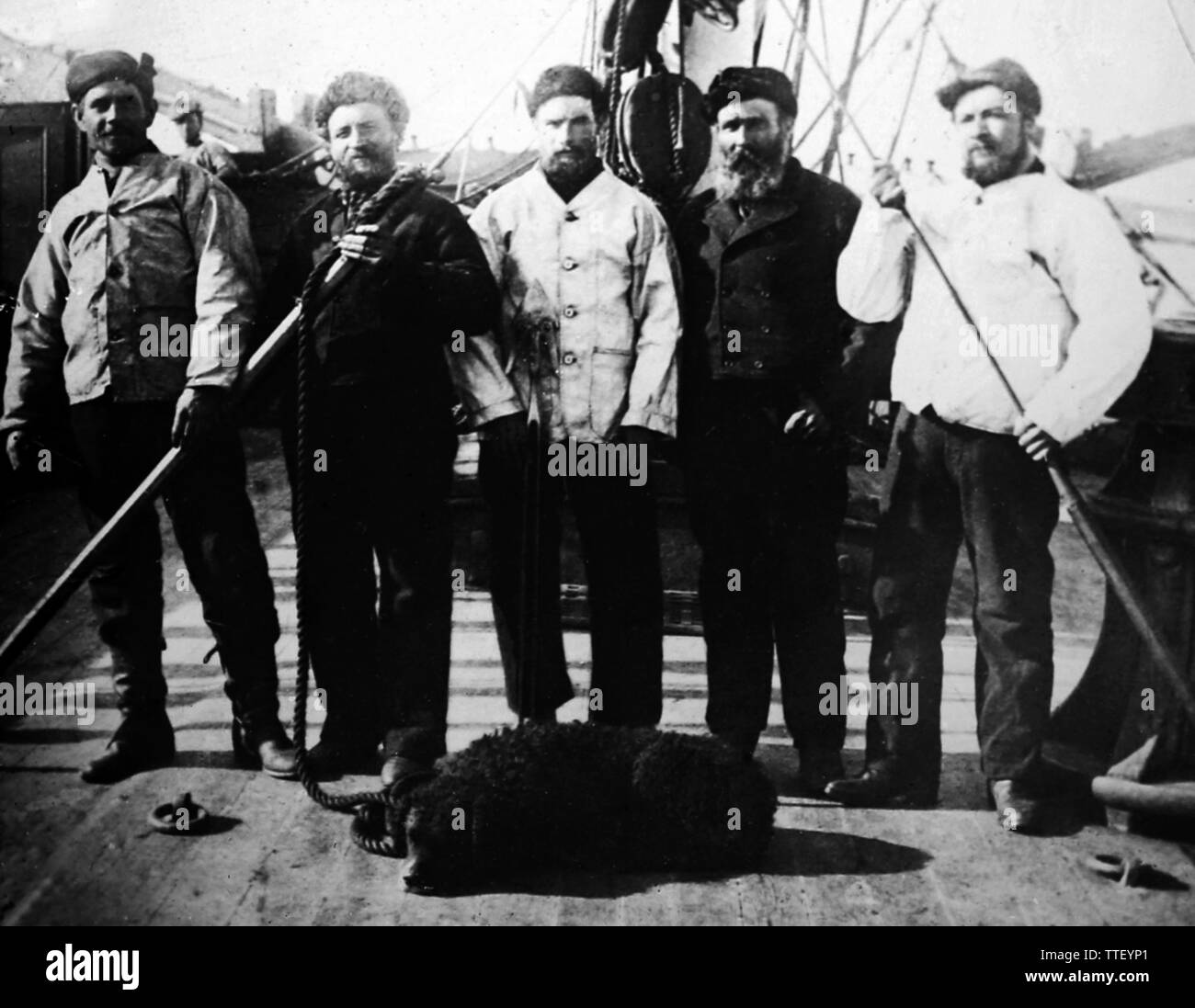 Walfang Crew in der Arktis Stockfoto