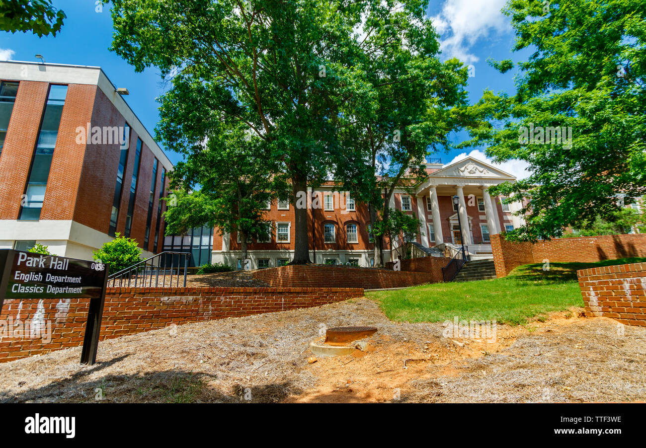 ATHENS, GA, USA - Mai 3: Robert E. Park Hall am 3. Mai 2019 an der Universität von Georgia in Athens, Georgia. Stockfoto