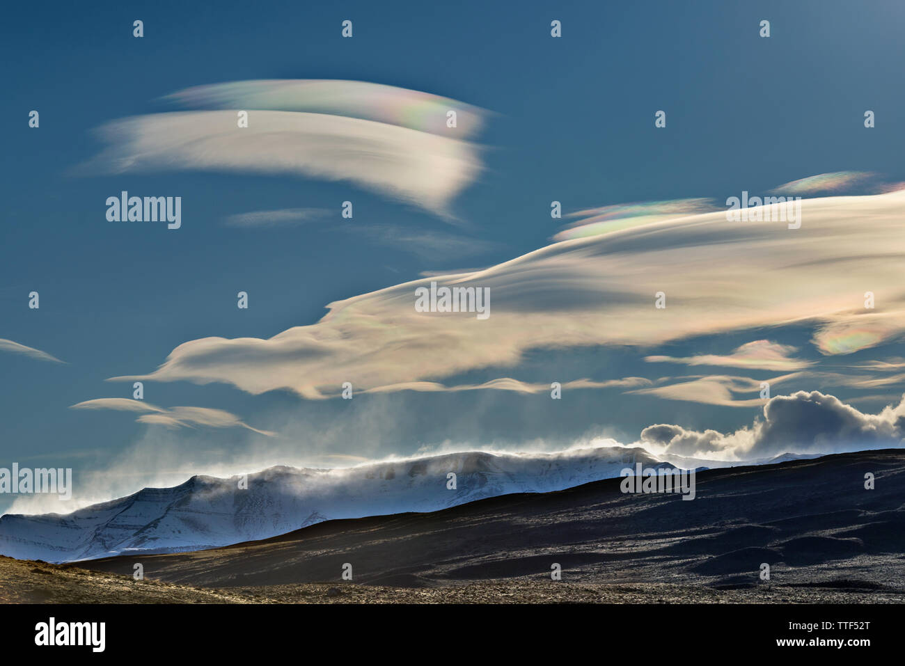 Wolken, Torres del Paine NP, Chile Stockfoto