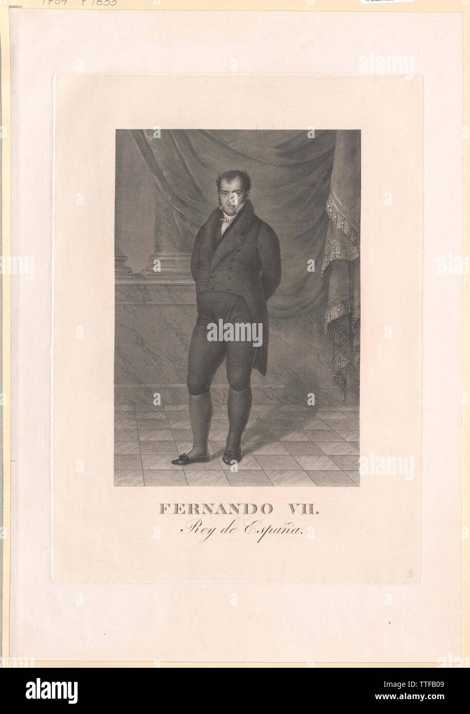 Ferdinand VII., König von Spanien, Additional-Rights - Clearance-Info - Not-Available Stockfoto