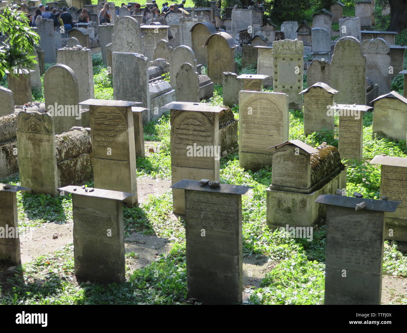 Jüdischer Friedhof in Krakau Stockfoto