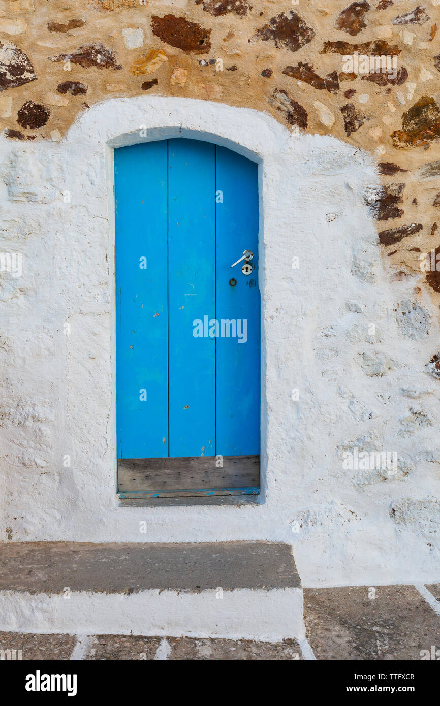 Alte Architektur im Dorf Kimolos Insel, Griechenland. Stockfoto