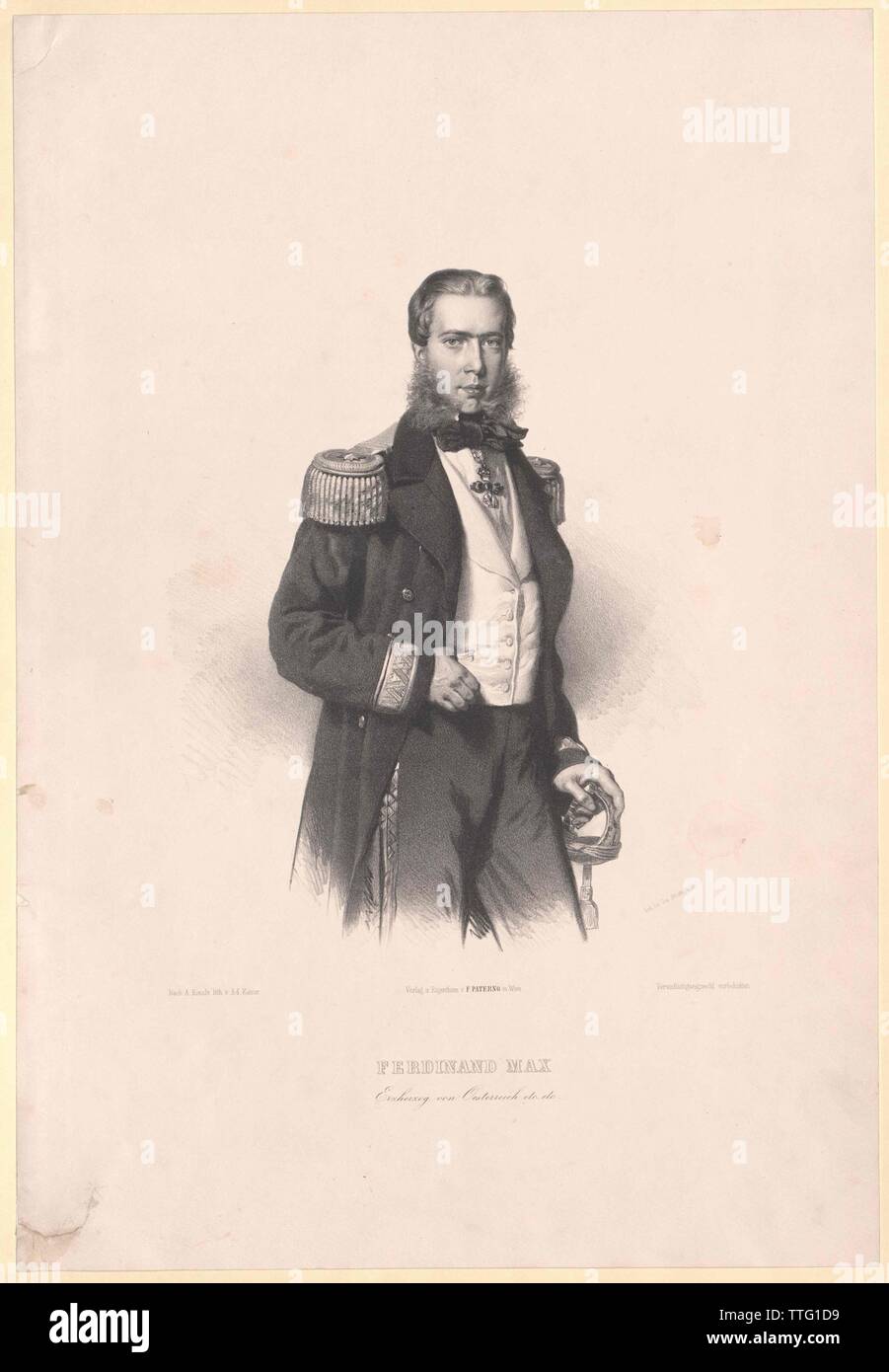 Maximilian I., Kaiser von Mexiko, Additional-Rights - Clearance-Info - Not-Available Stockfoto