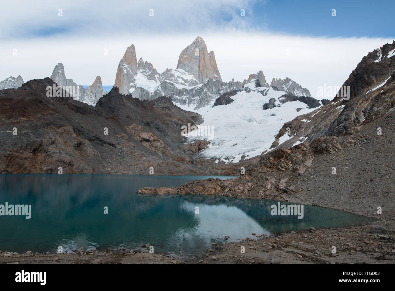 Laguna los Tres - Fitz Roy, Patagonien Breite Stockfoto