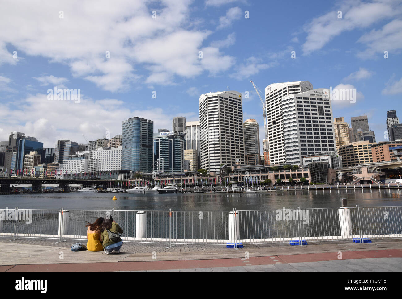 Hohe Gebäude, den Hafen von Sydney, Australien Stockfoto