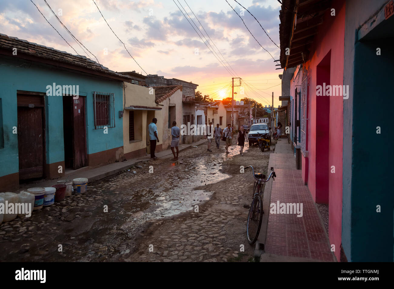 Real Life Straßenszene in Trinidad, Kuba. 2017. Stockfoto