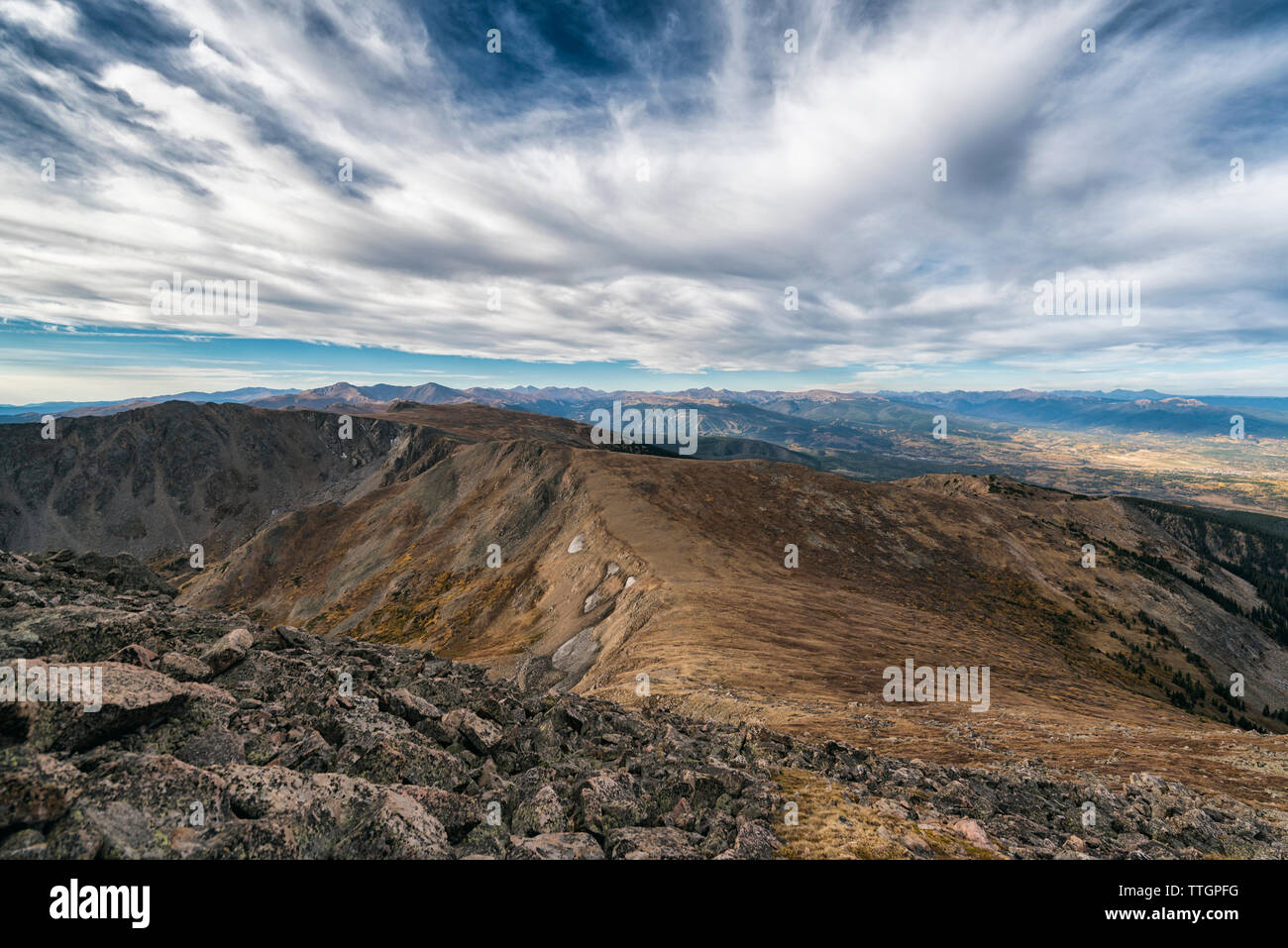 Alpine Landschaft in der Indian Peaks Wilderness Stockfoto