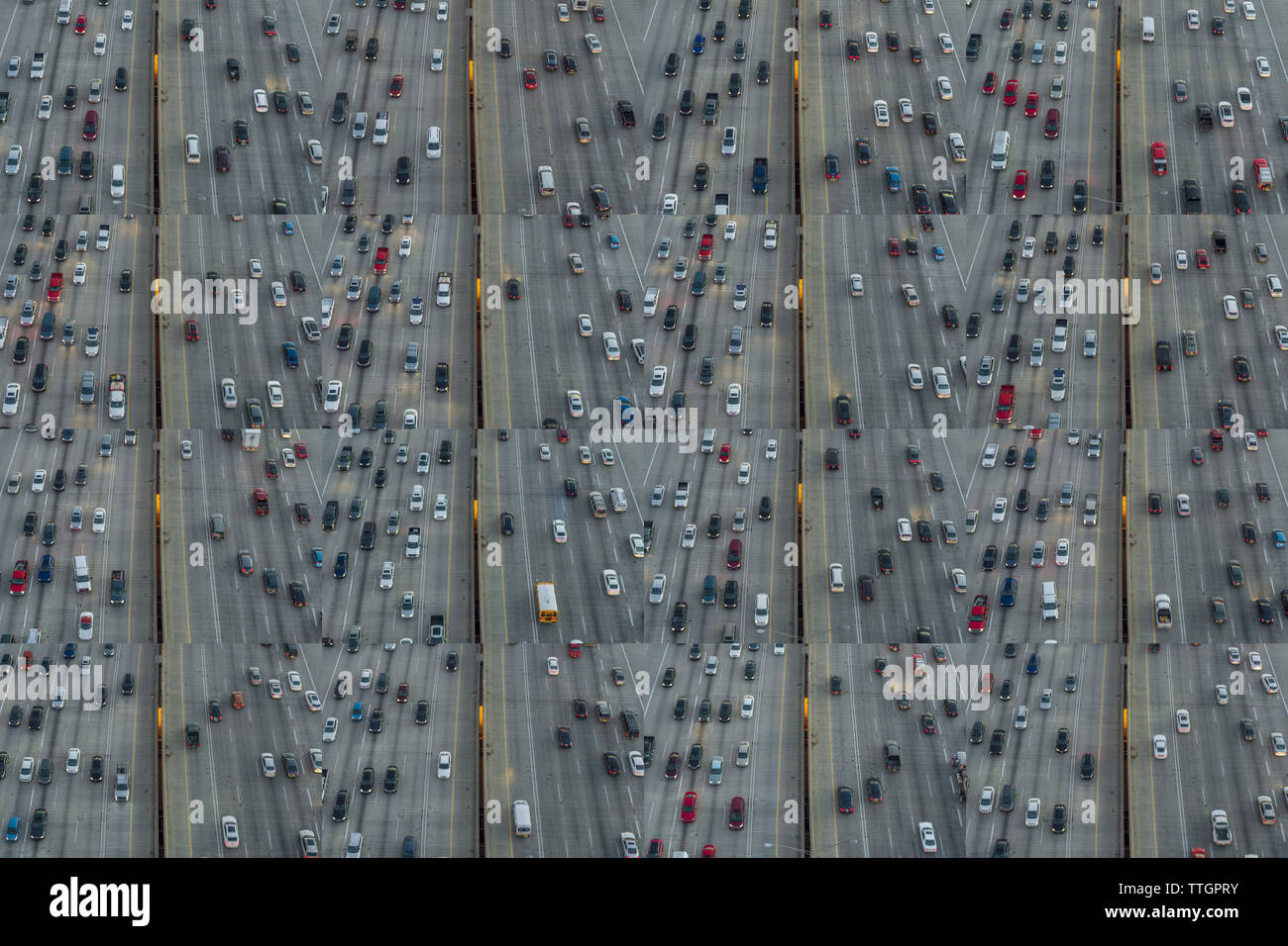 Freeway Collage, in der Innenstadt von Atlanta, Georgia Stockfoto