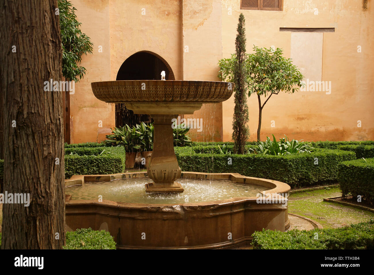 Brunnen der innere Garten in der Alhambra, Stockfoto