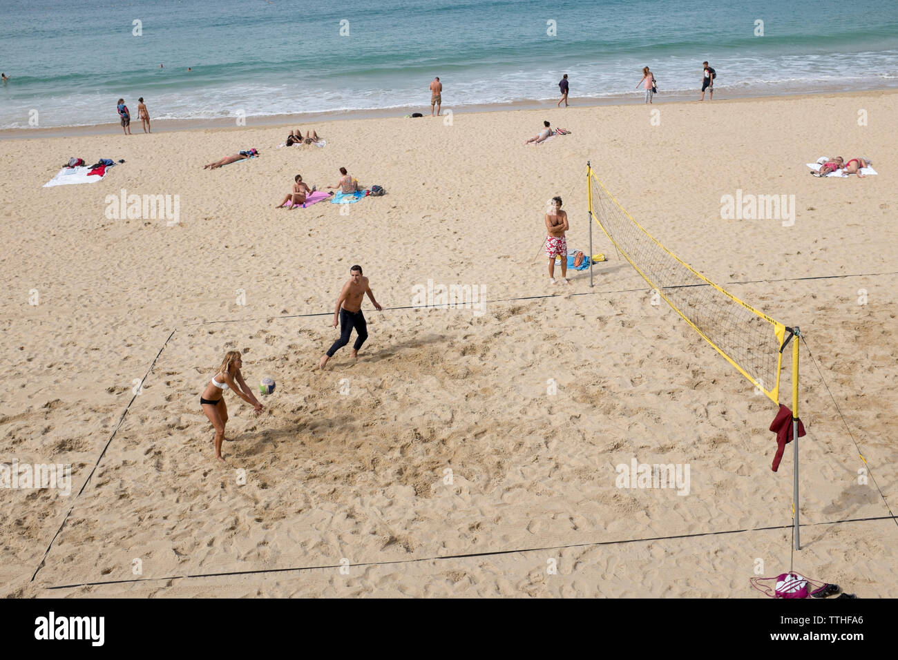 Playa de la Concha Strand von San Sebastian im Baskenland Spanien Stockfoto