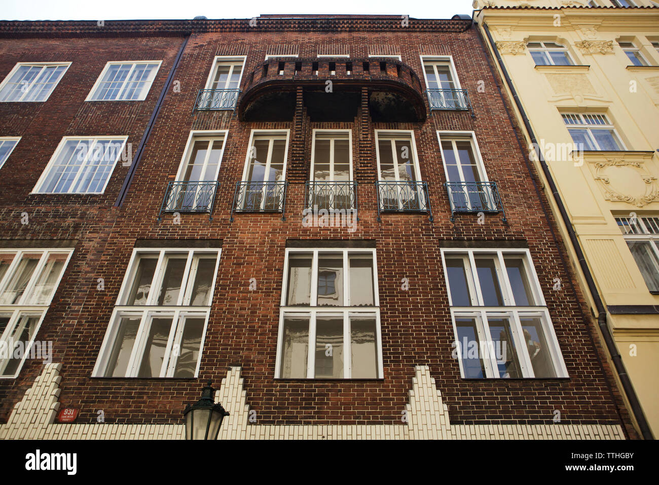 Štenc Haus (Štencův dům) von Tschechischen modernistischen Architekten Ottokar Novotný entworfen und in 1909-1911 in Salvátorská Straße in Staré Město (Altstadt) in Prag, Tschechische Republik. Stockfoto