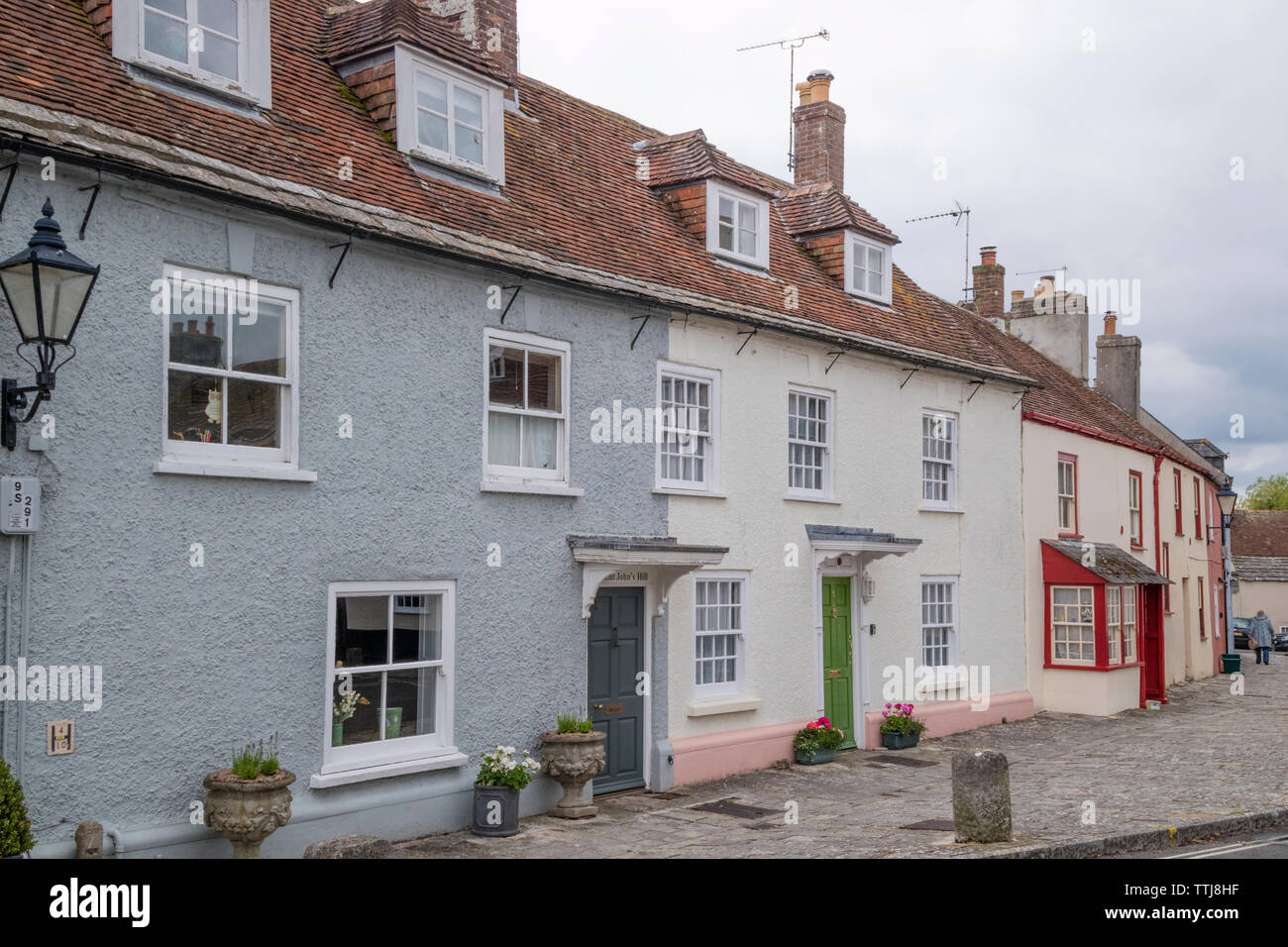 Historische Häuser in Wareham, Dorset, England, Großbritannien Stockfoto