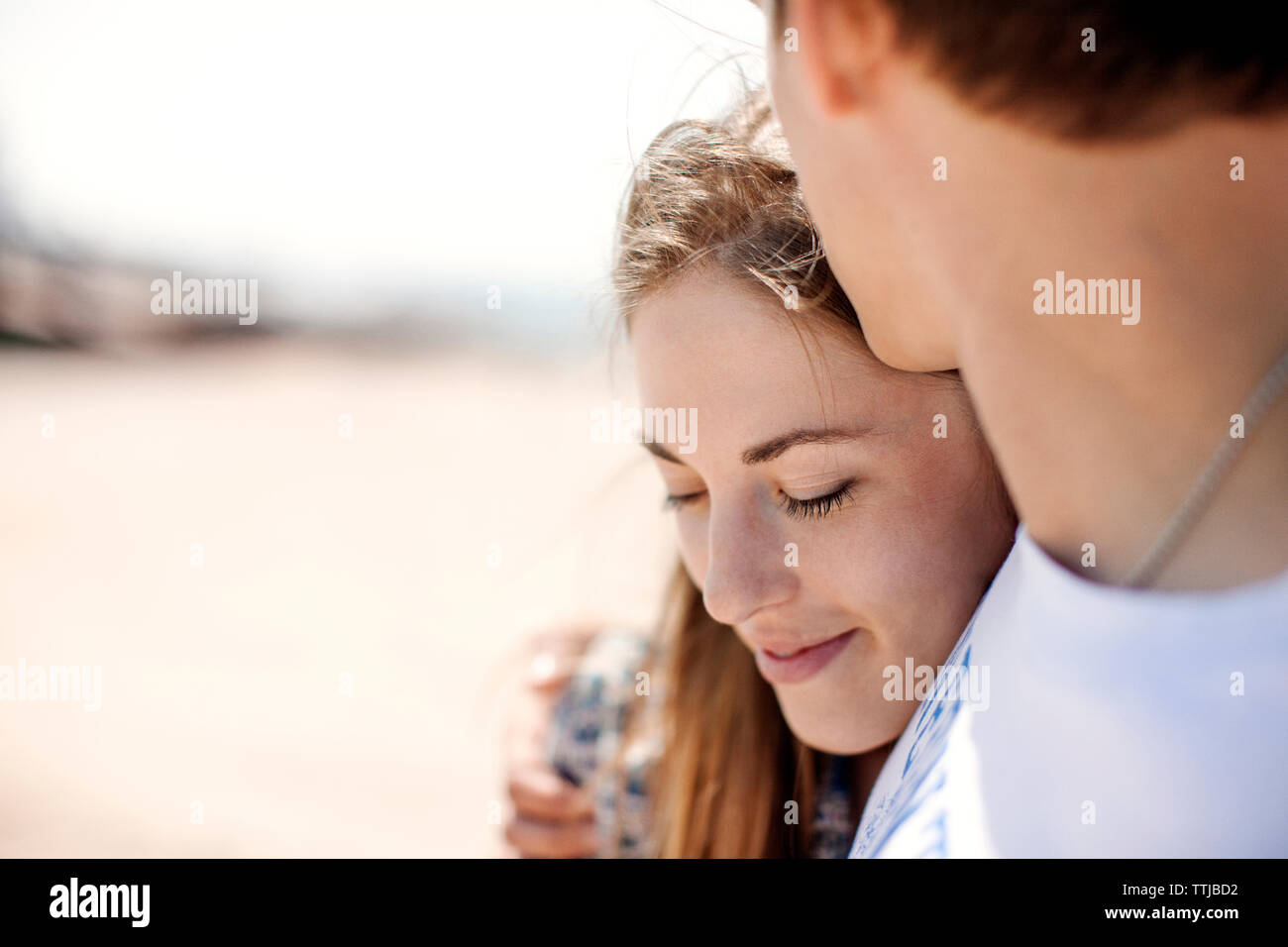 Paar am Strand Stockfoto