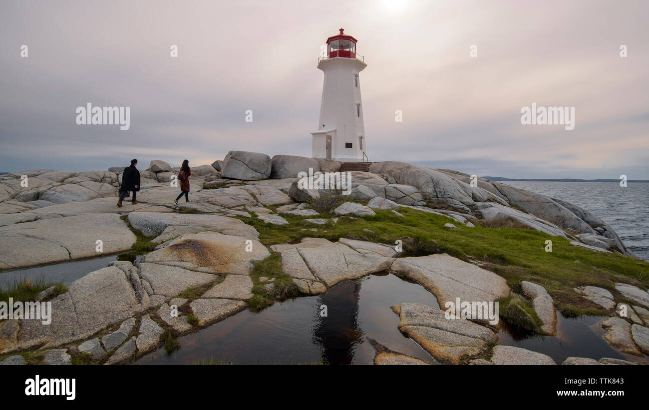 Peggy's Cove und Peggy's Point Lighthouse, Nova Scotia, Kanada Stockfoto