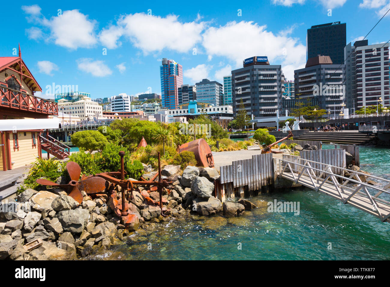 Hafen Wasser, Wellington, Neuseeland Stockfoto