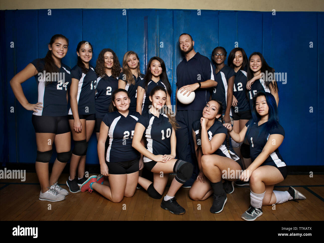 Portrait von Volleyball sport team Stockfoto