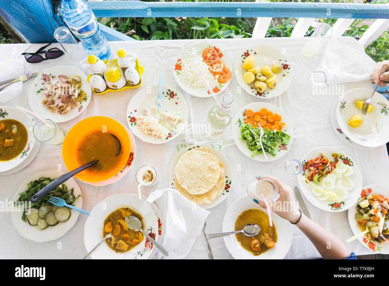 Traditionelle kubanische Mahlzeit am Mittag Stockfoto