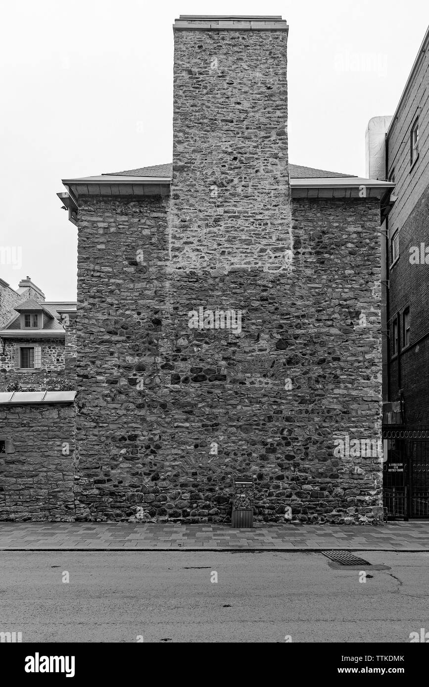 Steinmauer in Old Montreal, Kanada Stockfoto Steinmauer in Old Montreal, Kanada Stockfoto