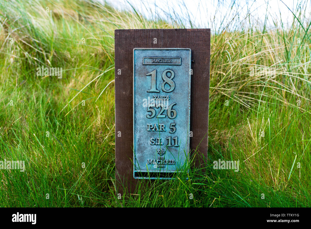 Anzeigen von machrie Golf Links Golf Course auf Islay. In der Inneren Hebriden, Schottland, Großbritannien Stockfoto