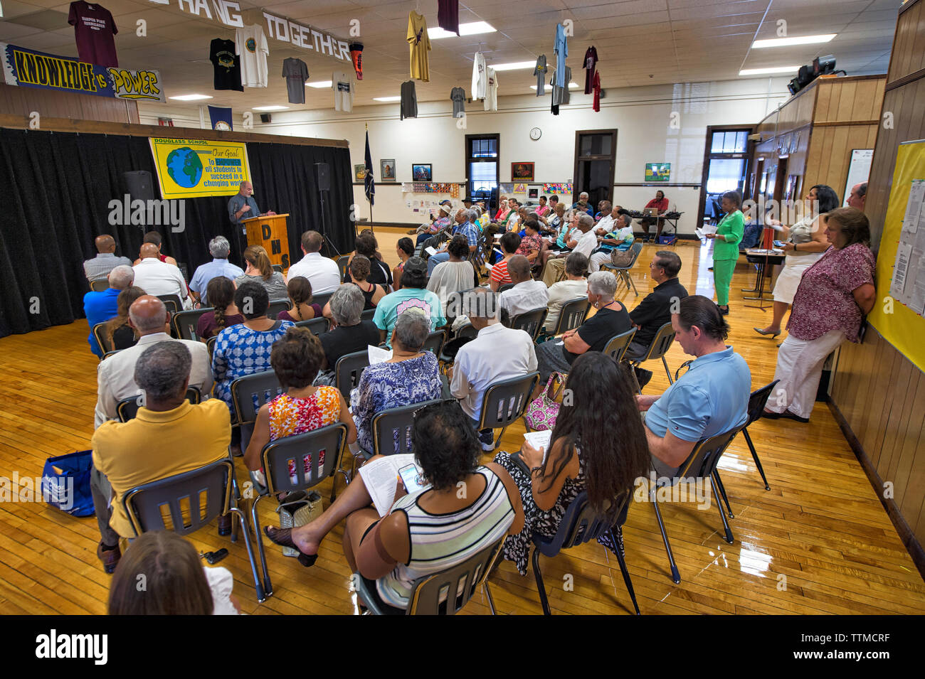 UNITED STATES - 13. August 2016: Der Douglass High School in Leesburg, Virginia hielt es der 75th Jahrestag Feier am Samstag, den 13. August 2016. Die Stockfoto