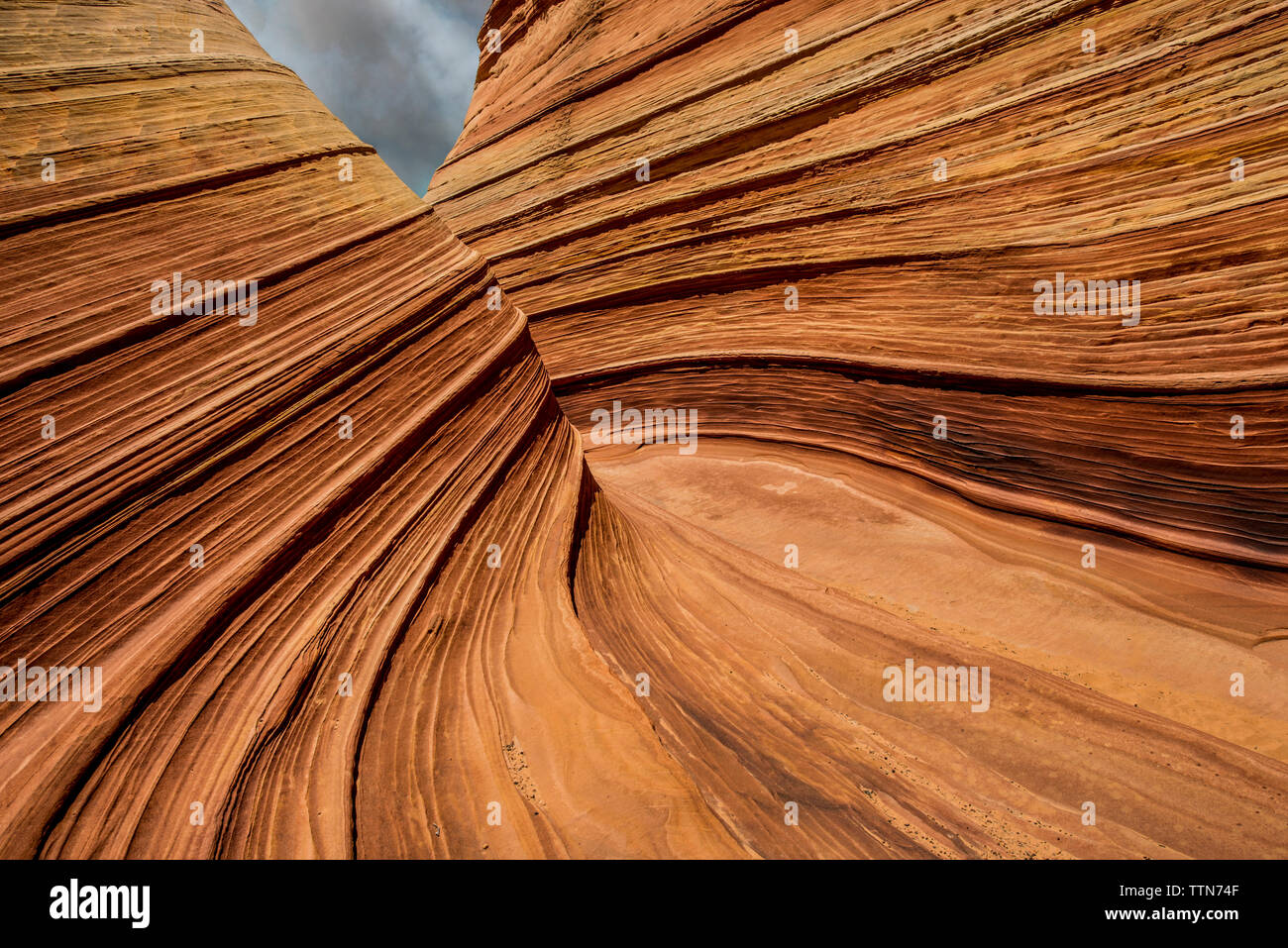 Malerischer Blick auf Muster auf Marble Canyon Stockfoto