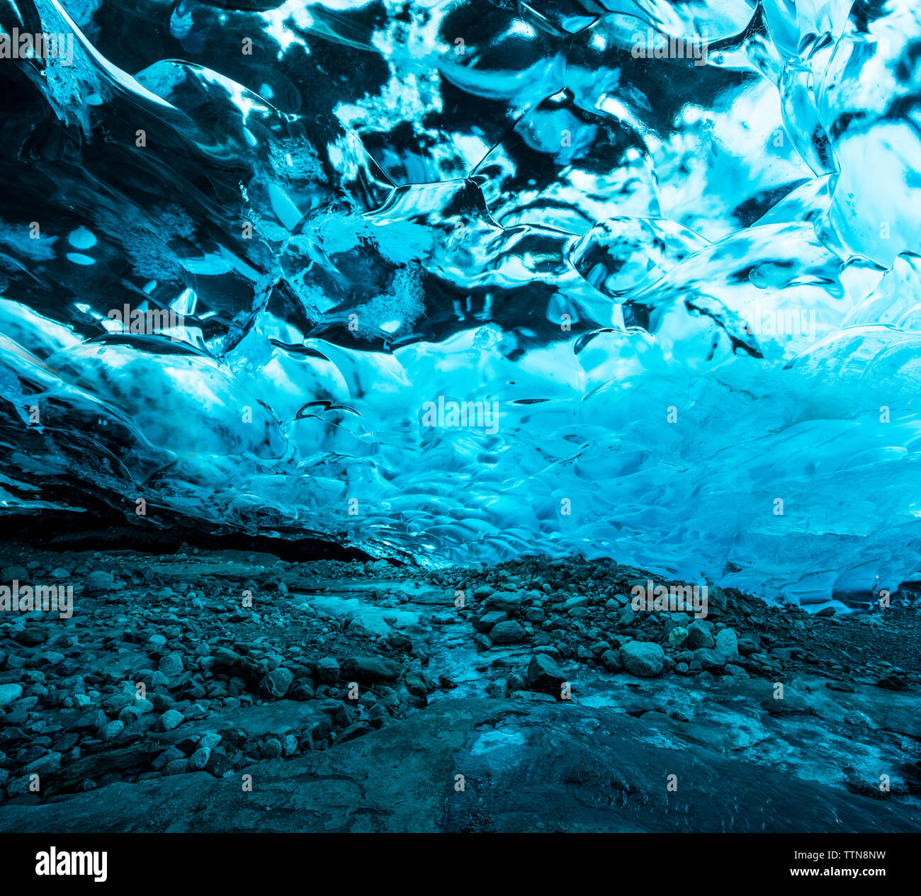 In der Nähe von blauen Gletscher Ice Cave Stockfoto