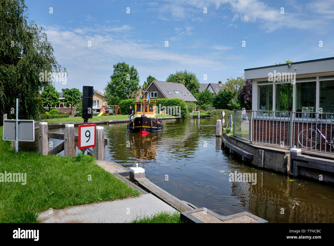 Freizeit und Wasser Mangement in den Niederlanden Stockfoto