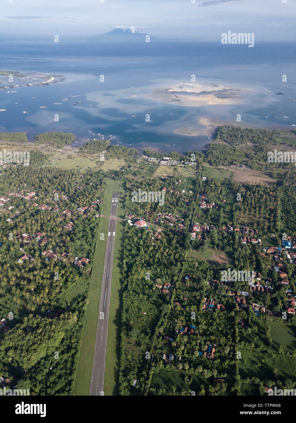 Luftaufnahme der kleine Flughafen Stockfoto