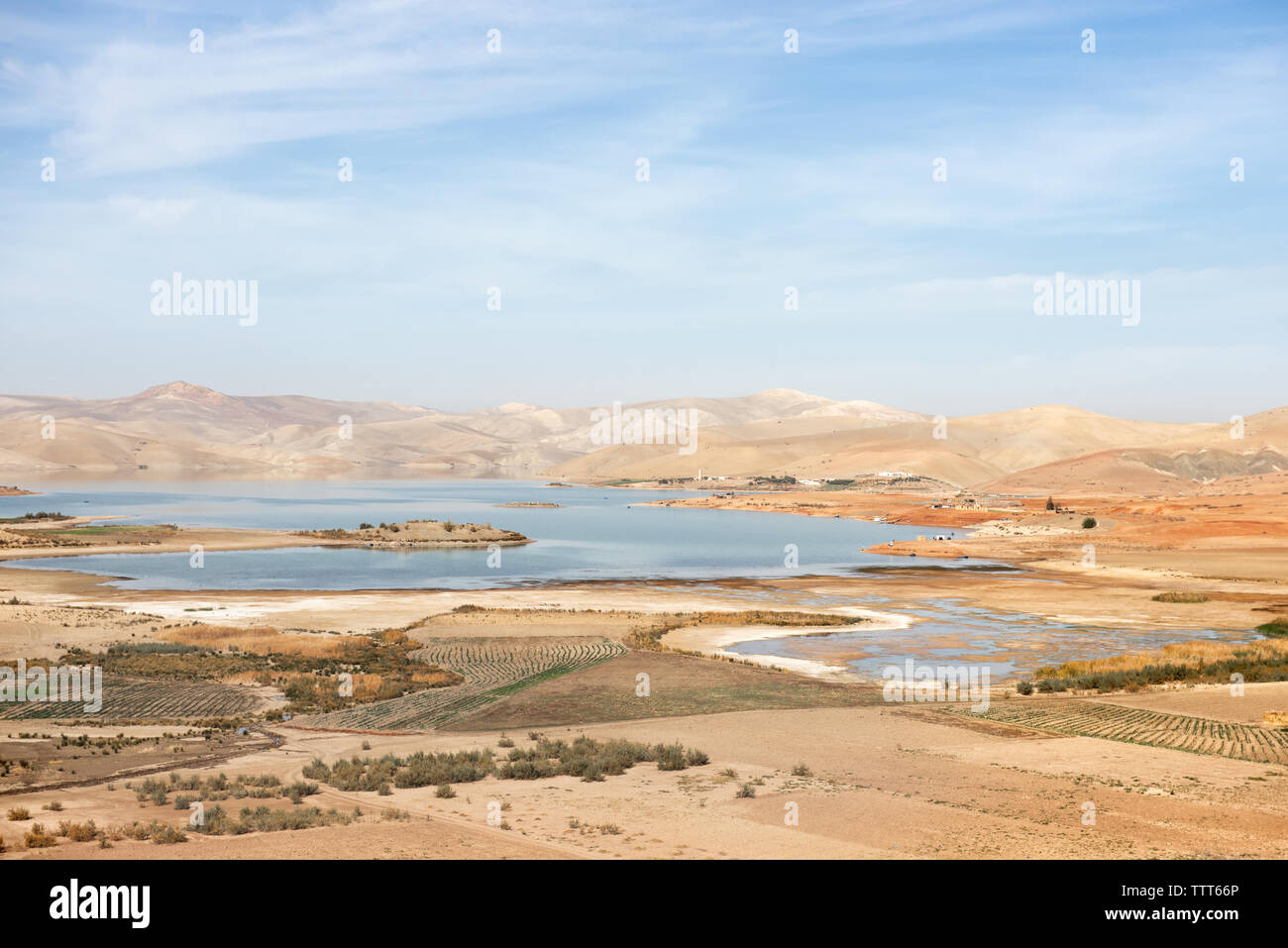 Ein See im Atlasgebirge von Marokko Stockfoto