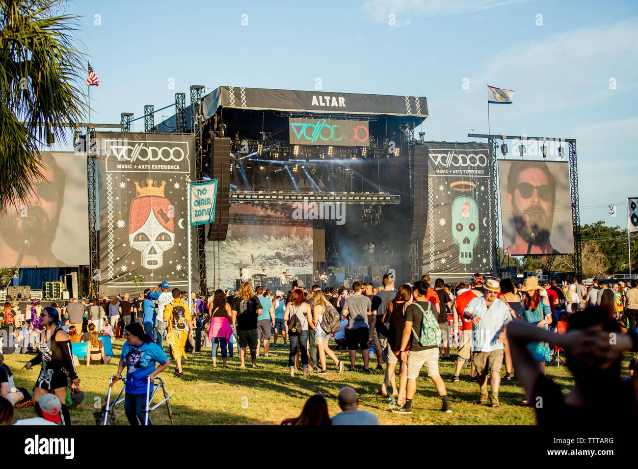 Main Stage am Voodoo Music & Arts Festival in New Orleans, Louisiana Stockfoto