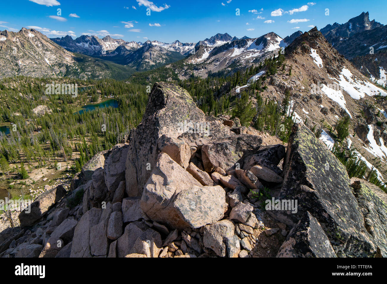 Ridge Top Mountain View der Sägezahn Wildnis Stockfoto