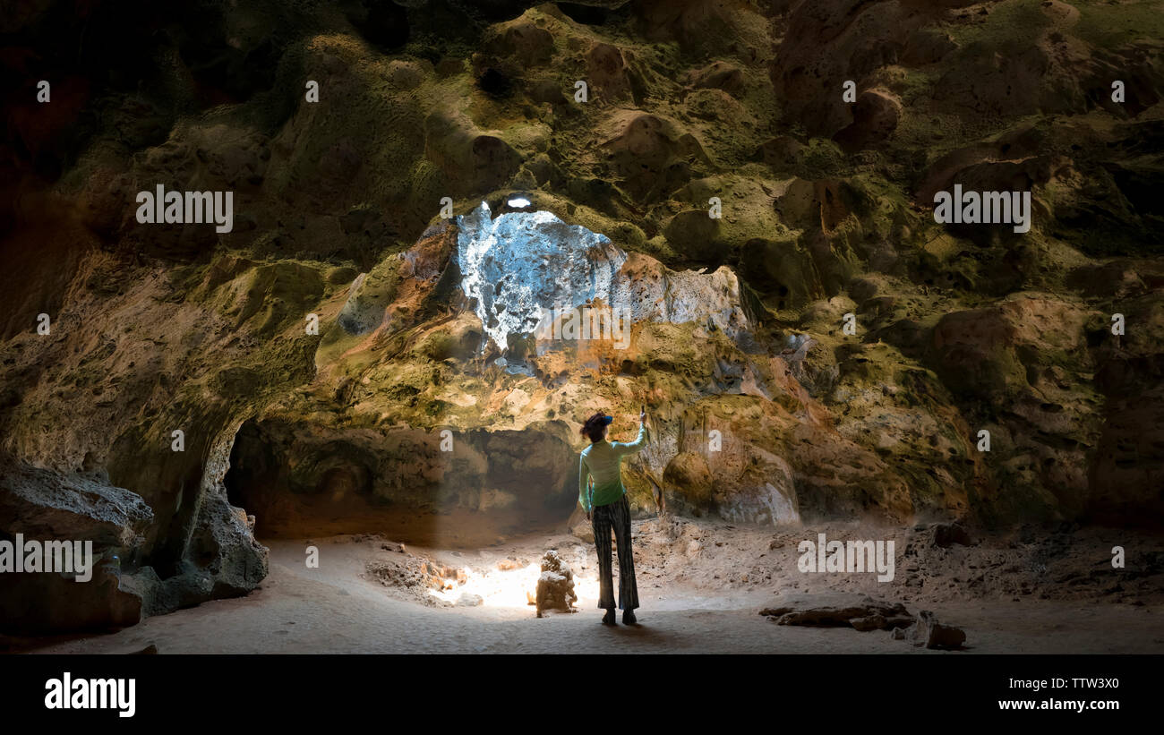 Quadirikiri Höhle, Nationalpark "Arikok", Aruba Stockfoto