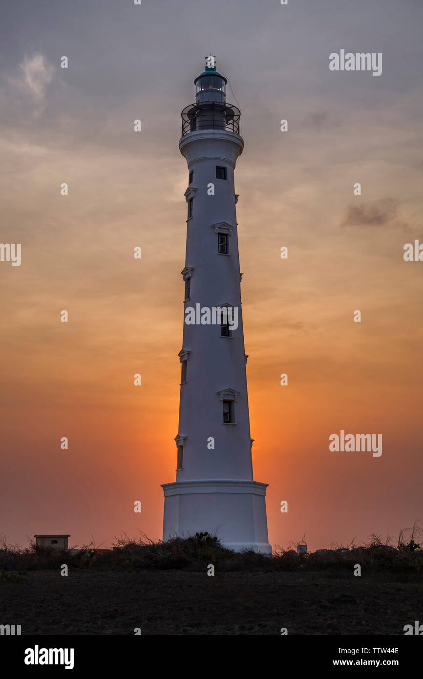 California-Leuchtturm, Aruba Stockfoto