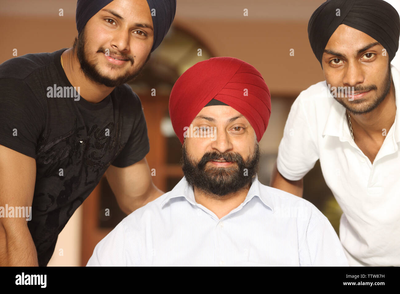 Portrait einer Sardar-Familie Stockfoto