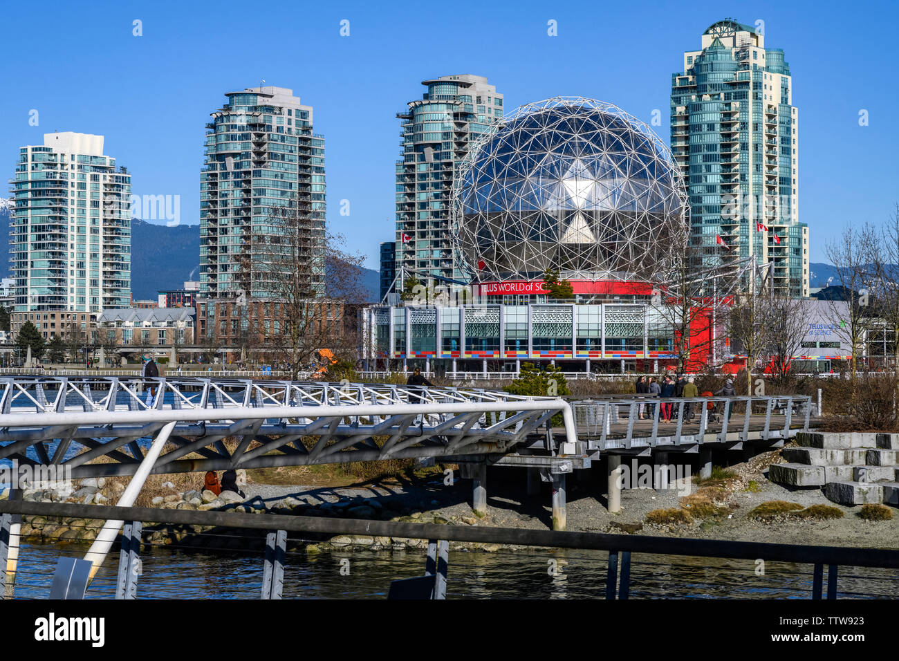 Science World bei Telus Welt der Wissenschaft; Vancouver, British Columbia, Kanada Stockfoto