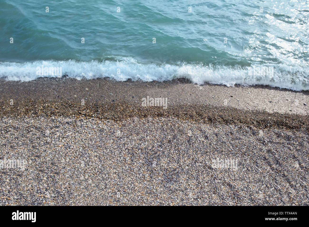 Flut am Strand Stockfoto