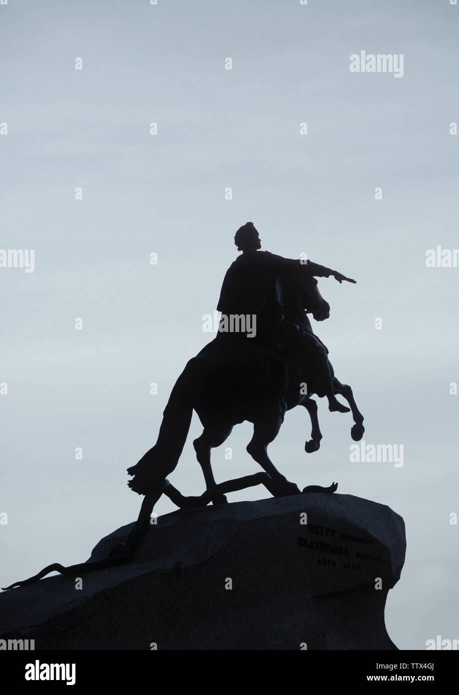 Der eherne Reiter, Sankt Petersburg, Russland Stockfoto