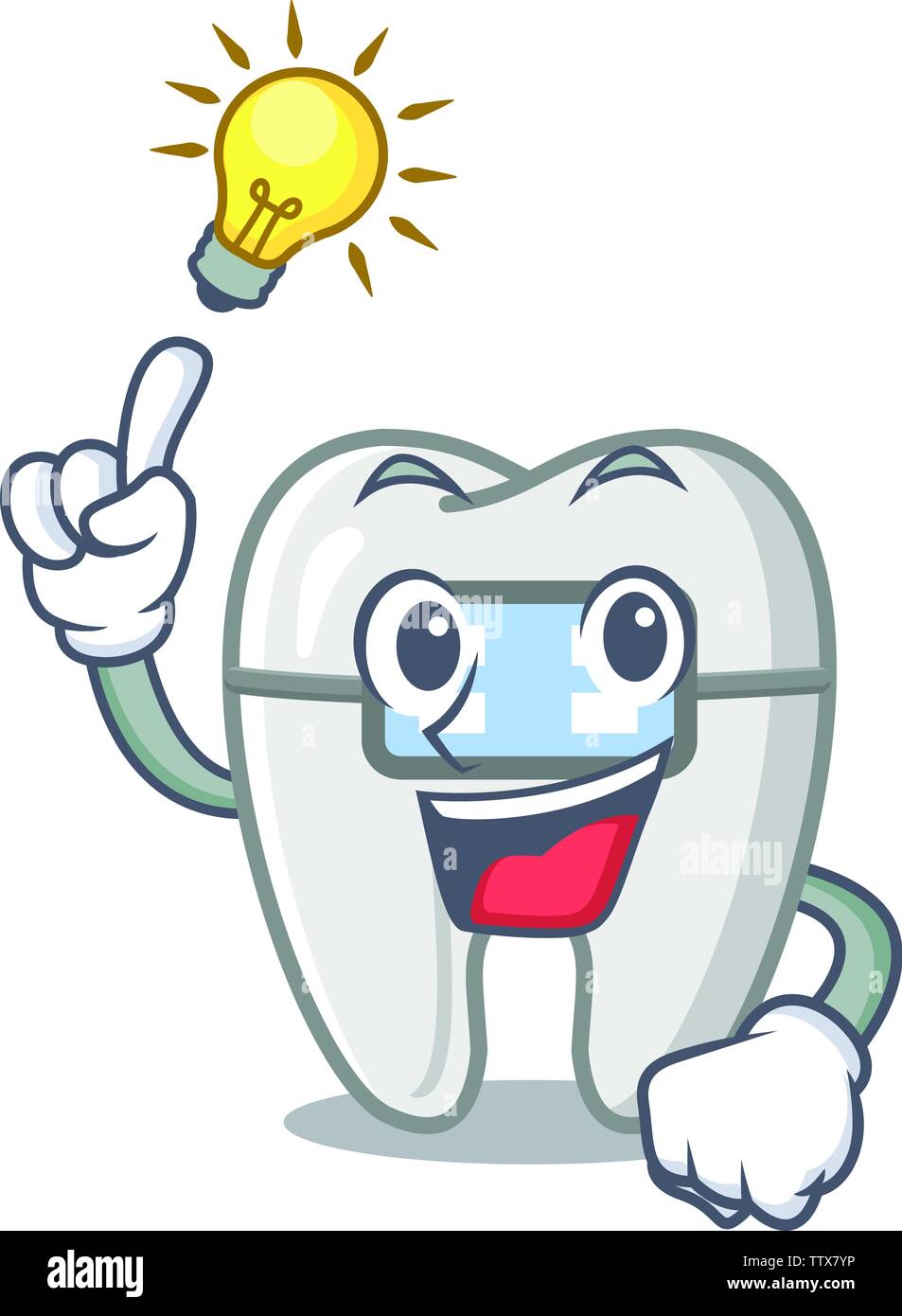 Haben Sie eine Idee Spielzeug Klammern in das Maskottchen box Stock Vektor