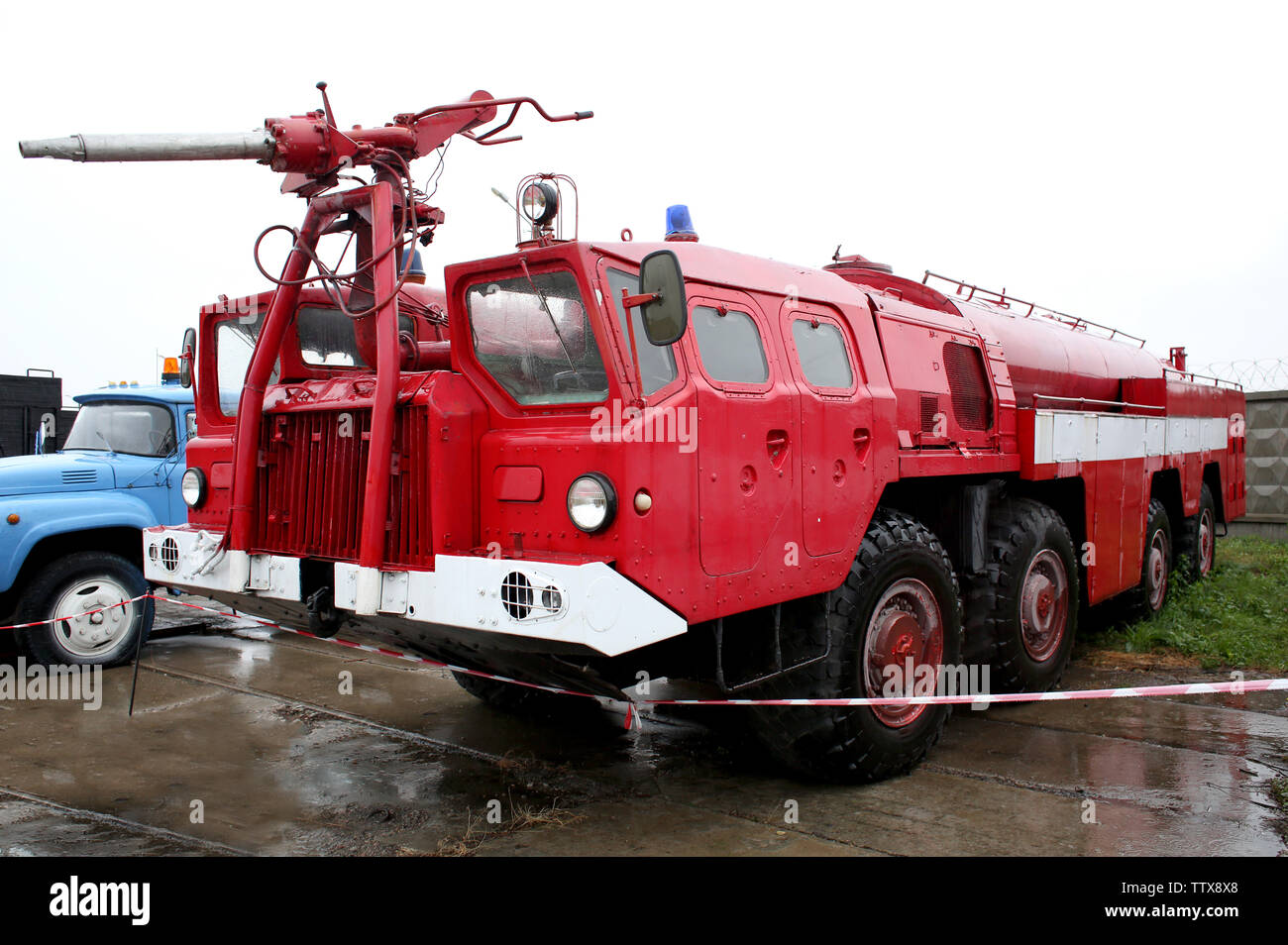 Red Fire Truck im Museum Stockfoto