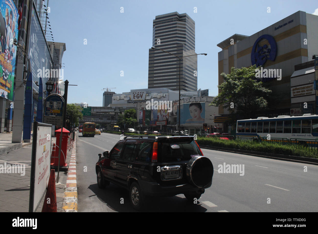 Gebäude in einer Stadt, Bangkok, Thailand Stockfoto