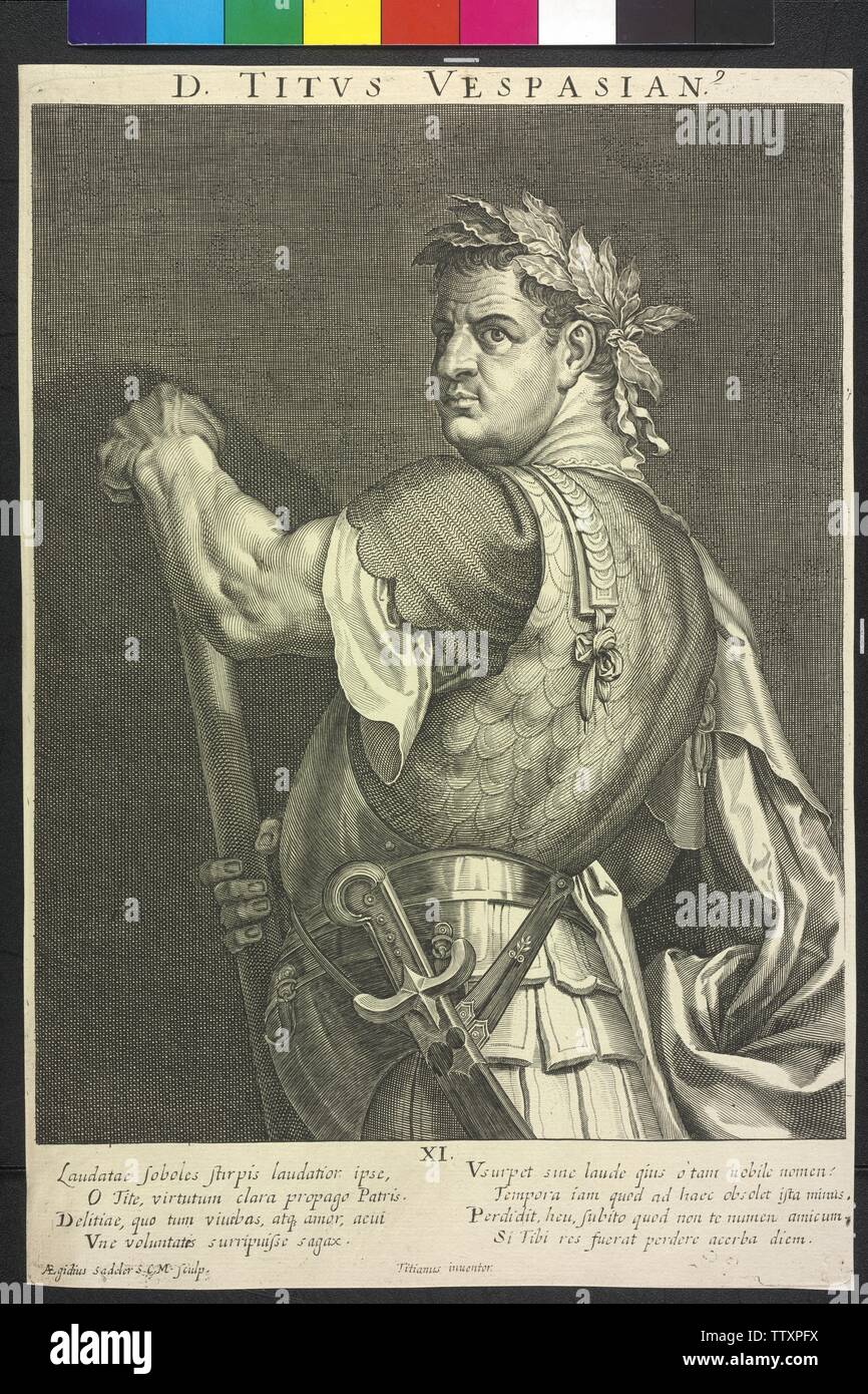 Titus, Römischer Kaiser, Additional-Rights - Clearance-Info - Not-Available Stockfoto