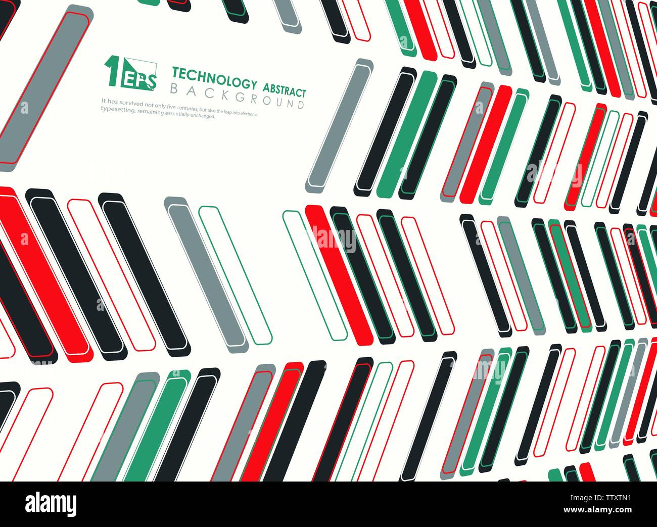 Abstrakte Technik square Design von Farben Dekoration Perspektive tech Design. Sie können für Ad, Poster, Artwork, Template Design verwenden, Jahresbericht. Stock Vektor