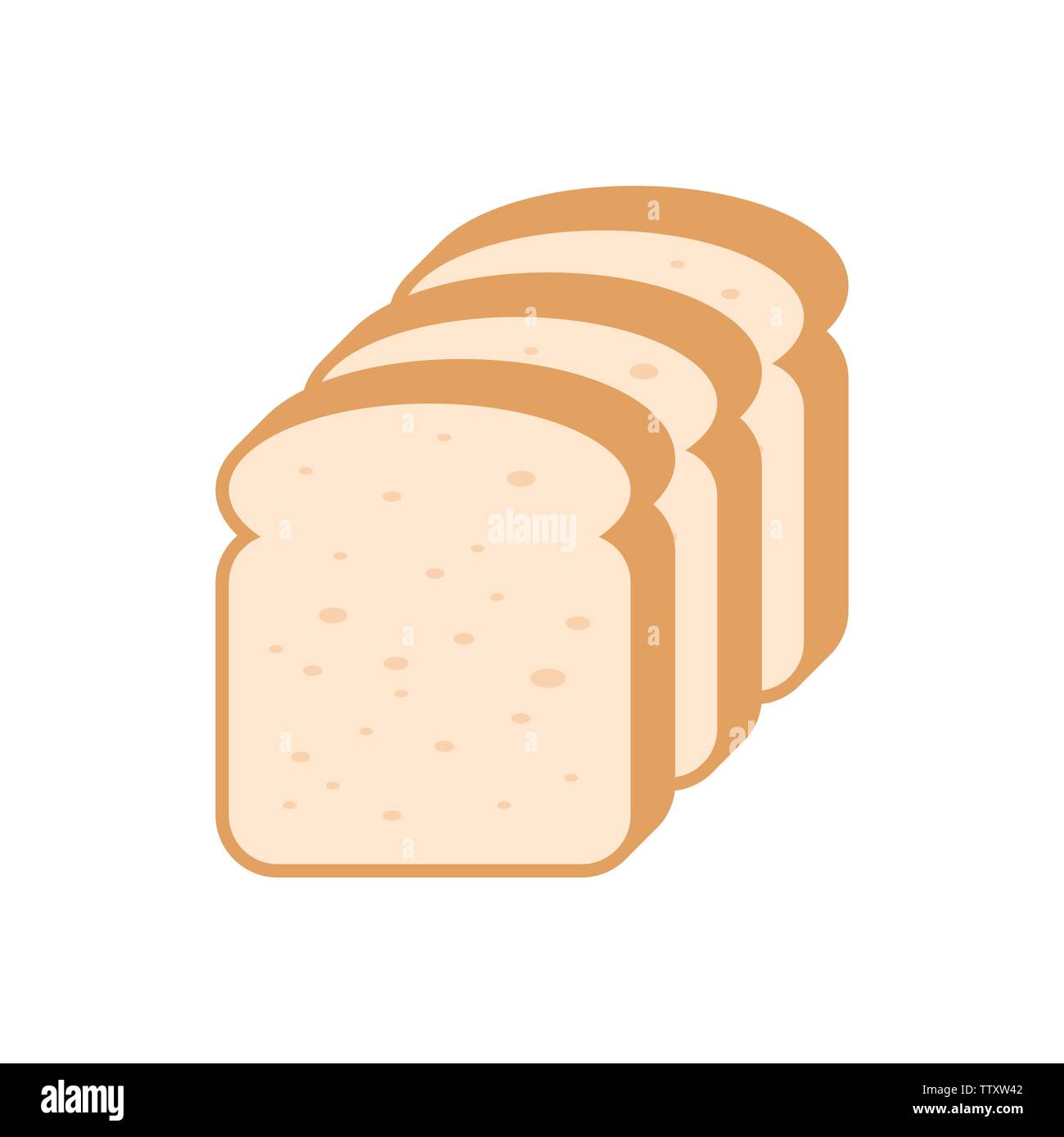 Geschnittenes Brot flachbild Vektor. Flat Style Design Stock Vektor