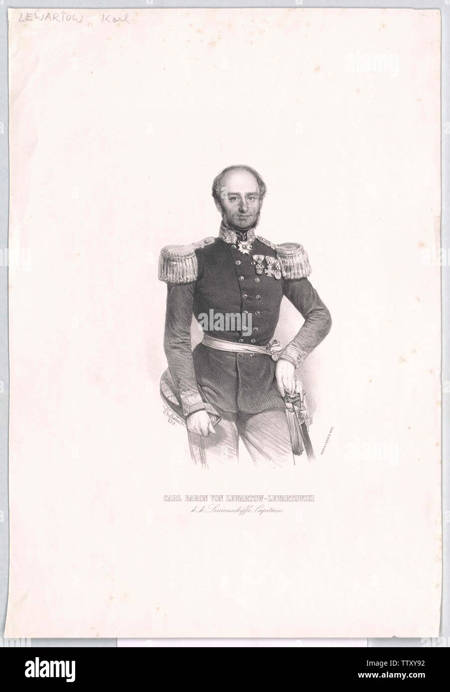Von lewartow Lewartowski, Karl Freiherr von, Additional-Rights - Clearance-Info - Not-Available Stockfoto