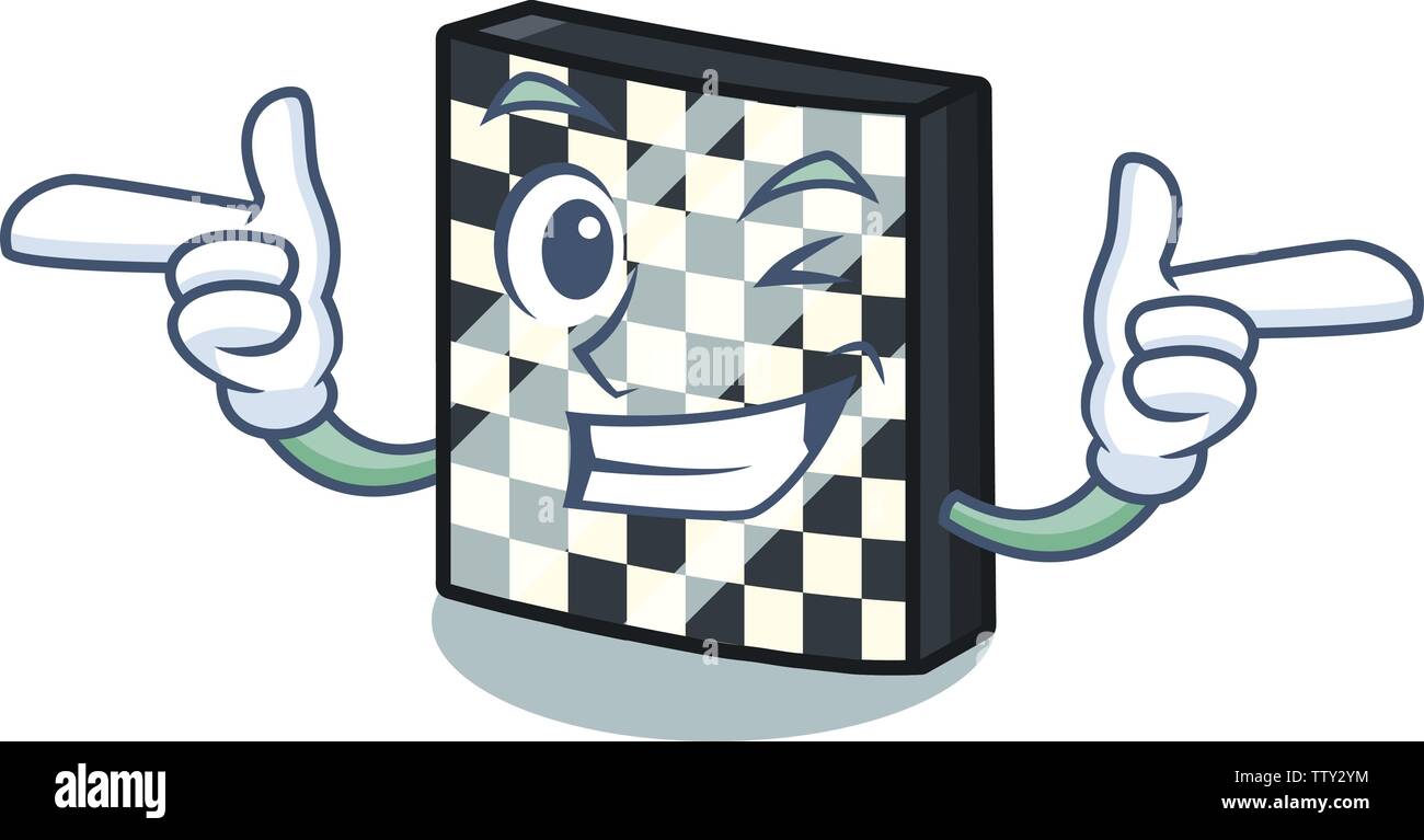 Wink Schachbrett in der ein Cartoon Form Stock Vektor