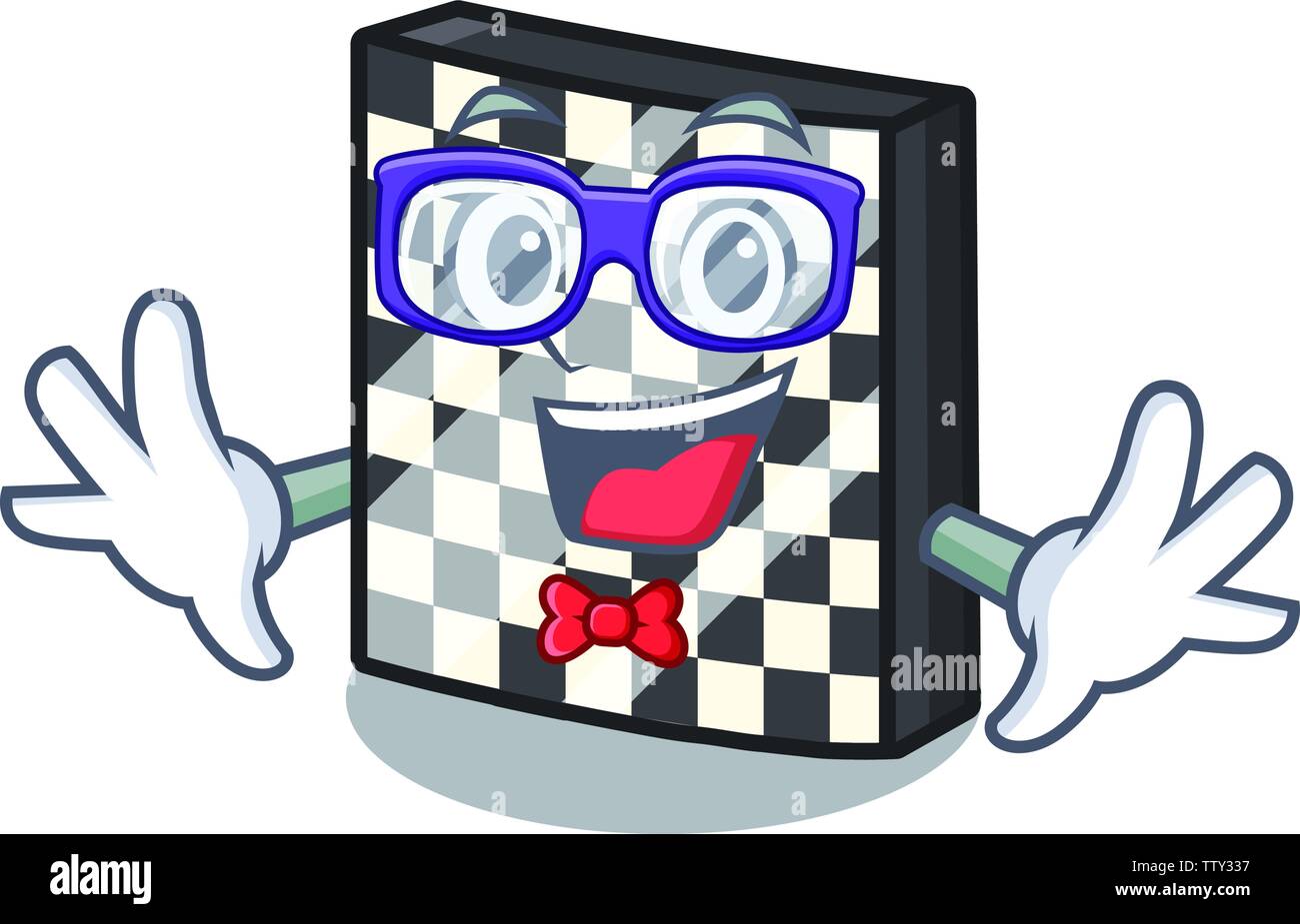 Geek Schachbrett in der ein Cartoon Form Stock Vektor