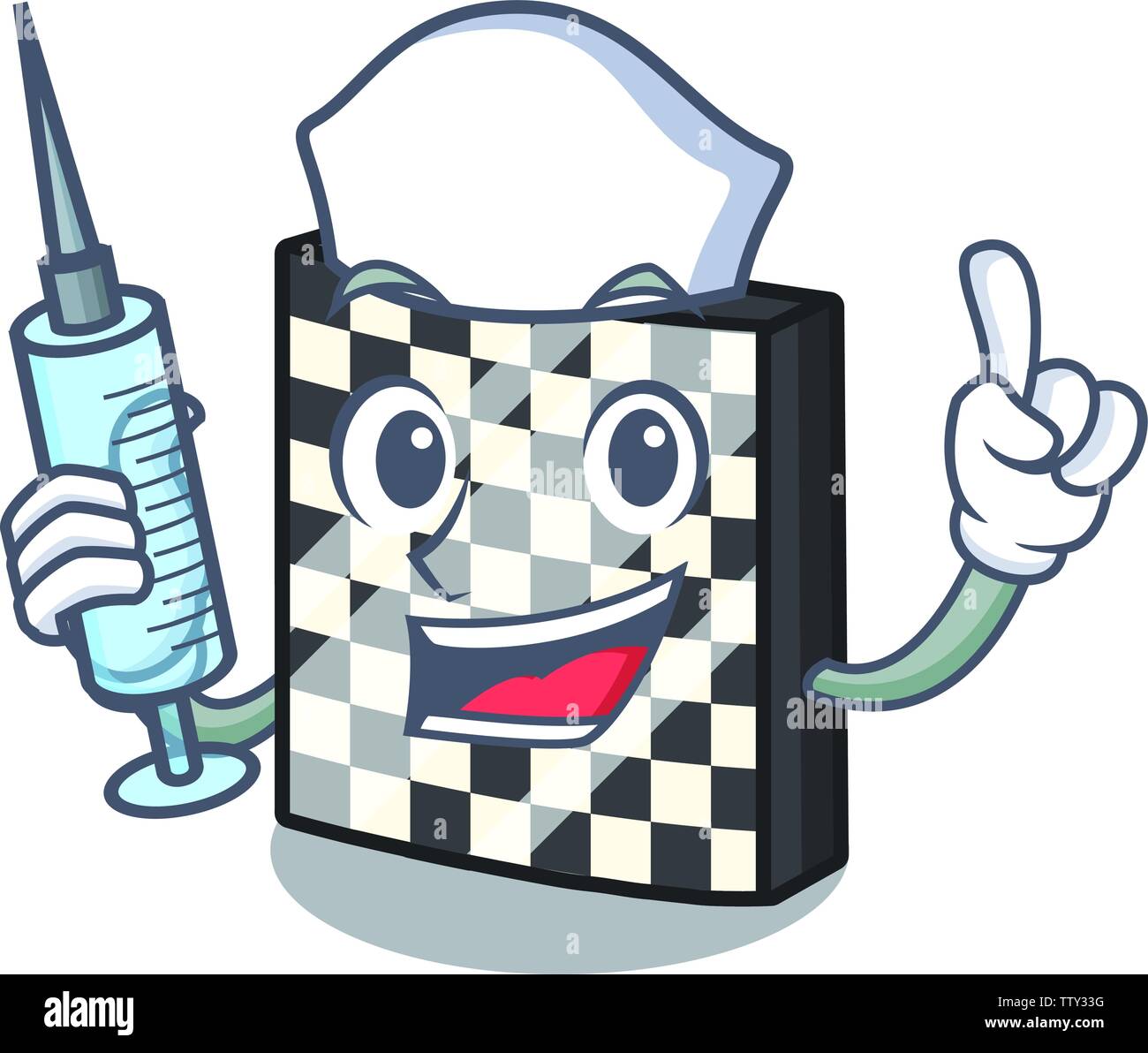 Krankenschwester Schachbrett in der ein Cartoon Form Stock Vektor