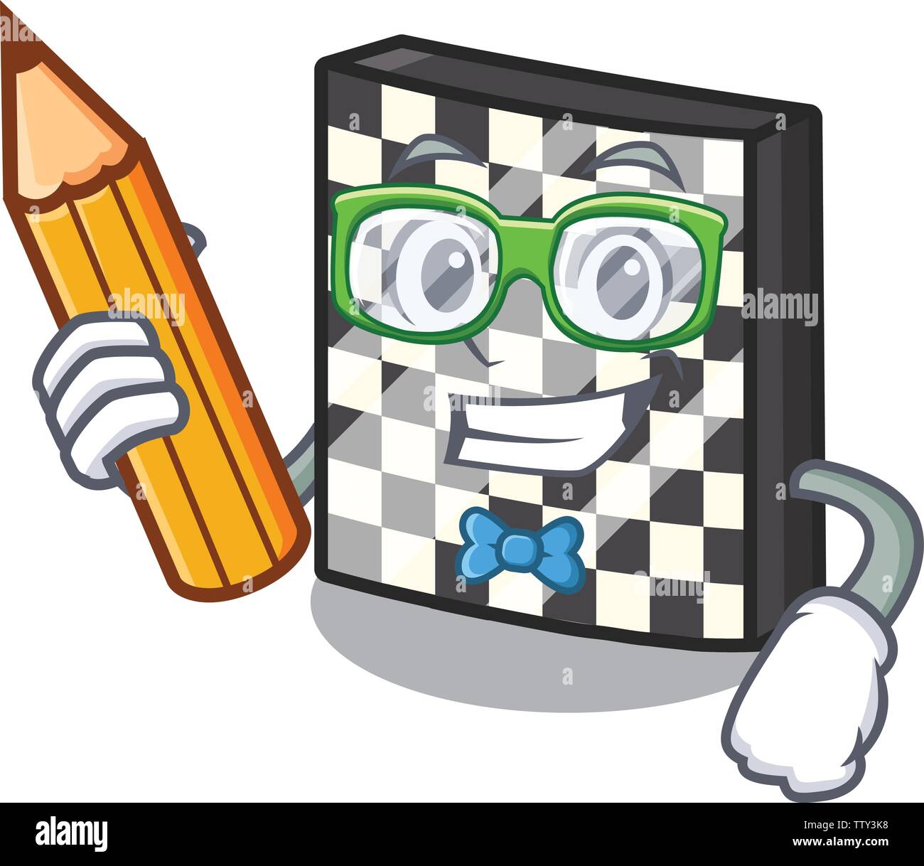 Student Schachbrett in der ein Cartoon Form Stock Vektor