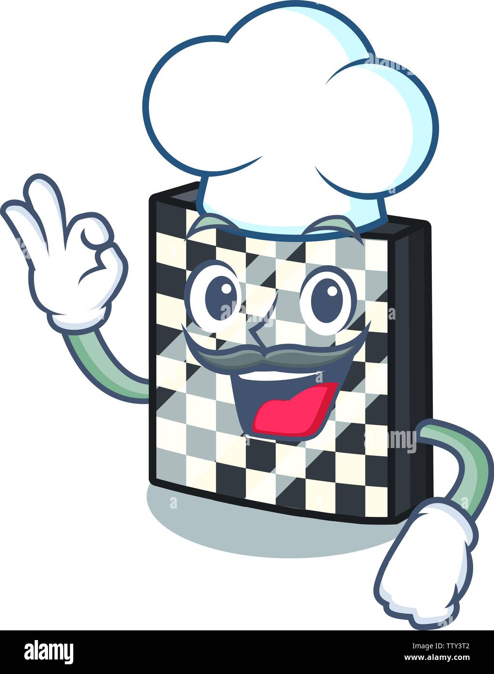 Koch Schachbrett in der ein Cartoon Form Stock Vektor