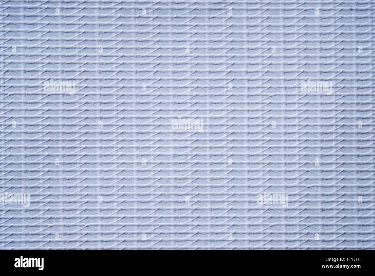 Weißes Vinyl Tuch ausgelöst Linie Textur Hintergrund Stockfoto